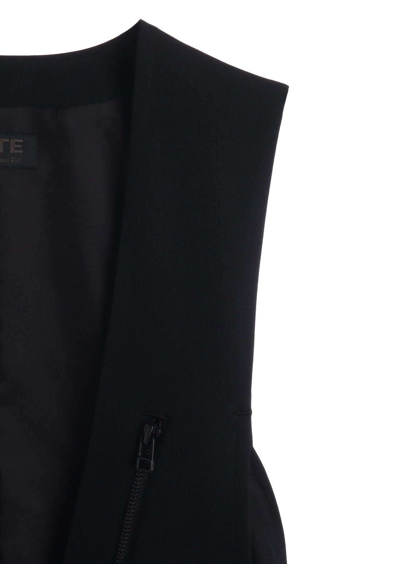 WASHER WOOL GABARDINE SIDE BELTED VEST