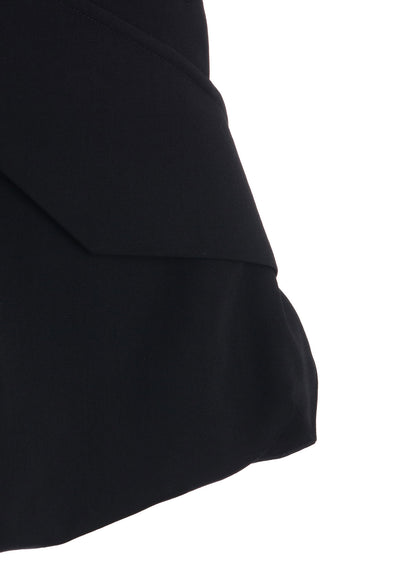 WASHER WOOL GABARDINE SIDE BELTED VEST