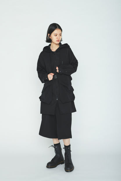 WASHER WOOL GABARDINE SIDE BELTED VEST