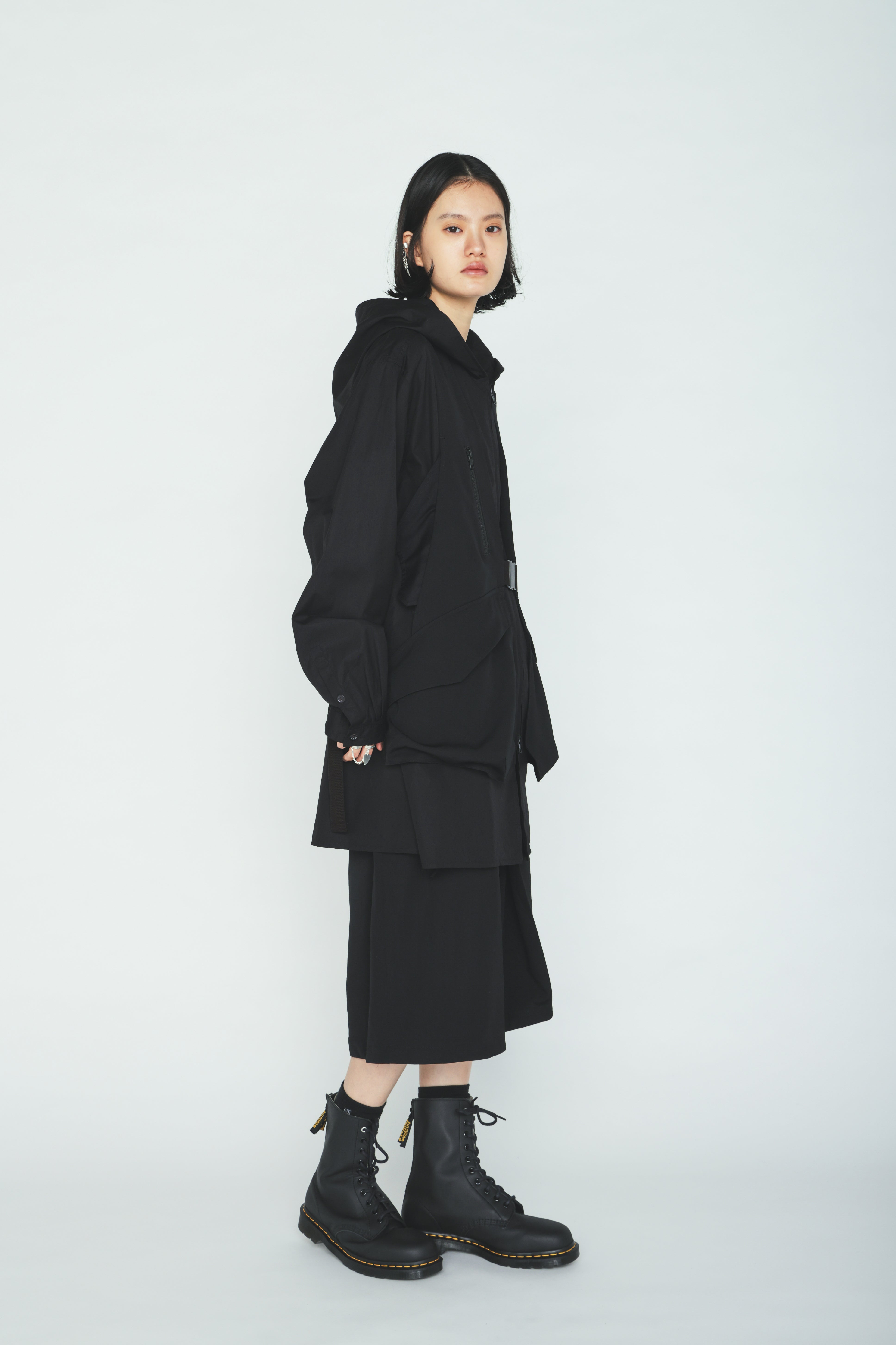 WASHER WOOL GABARDINE SIDE BELTED VEST – THE SHOP YOHJI YAMAMOTO