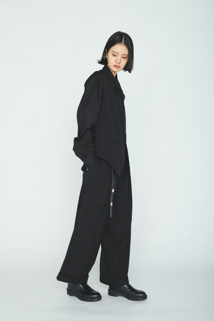 WASHER WOOL GABARDINE V NECK VEST