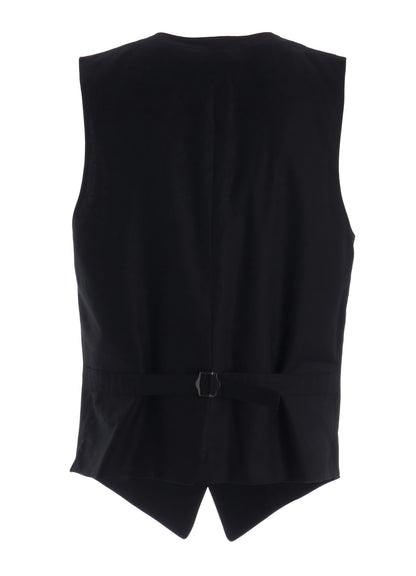 WASHER WOOL GABARDINE V NECK VEST