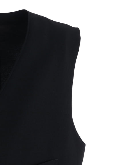 WASHER WOOL GABARDINE V NECK VEST