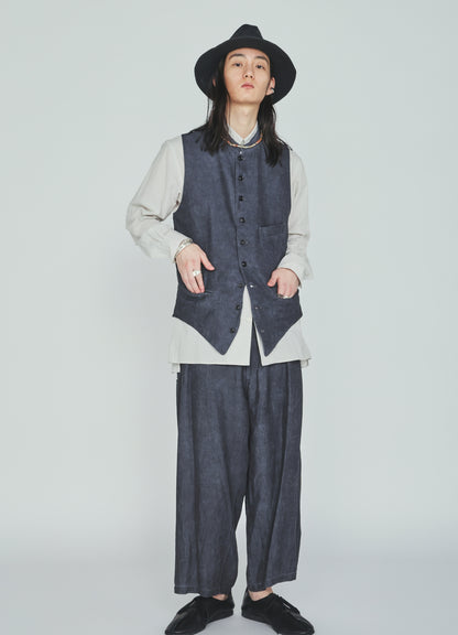 VIS/LI TWILL PIGMENT PRINT STAND COLLAR VEST