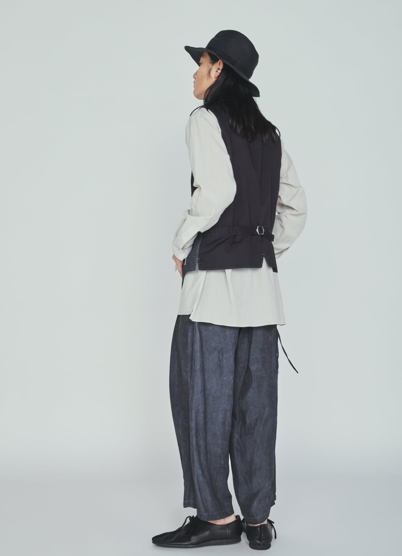 VIS/LI TWILL PIGMENT PRINT STAND COLLAR VEST
