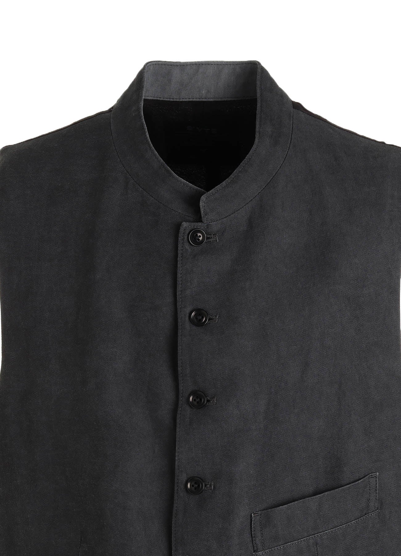 VIS/LI TWILL PIGMENT PRINT STAND COLLAR VEST
