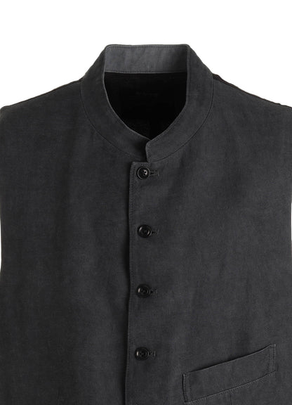 VIS/LI TWILL PIGMENT PRINT STAND COLLAR VEST