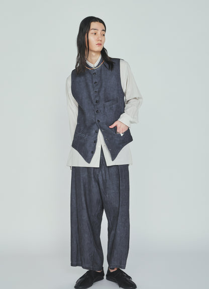 VIS/LI TWILL PIGMENT PRINT STAND COLLAR VEST