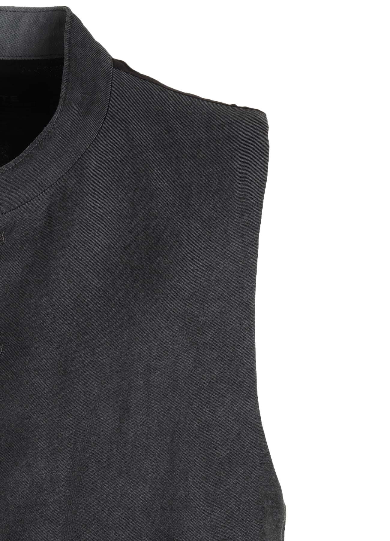 VIS/LI TWILL PIGMENT PRINT STAND COLLAR VEST