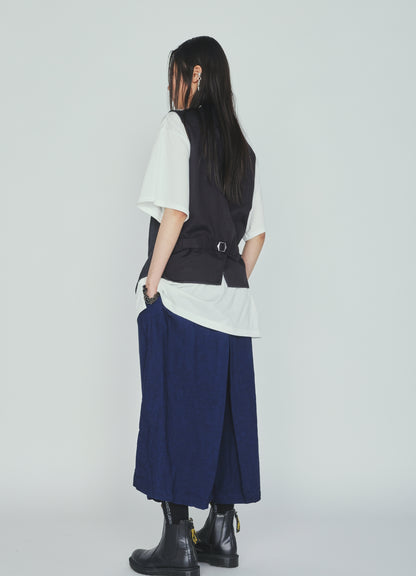 VIS/LI TWILL PIGMENT PRINT STAND COLLAR VEST
