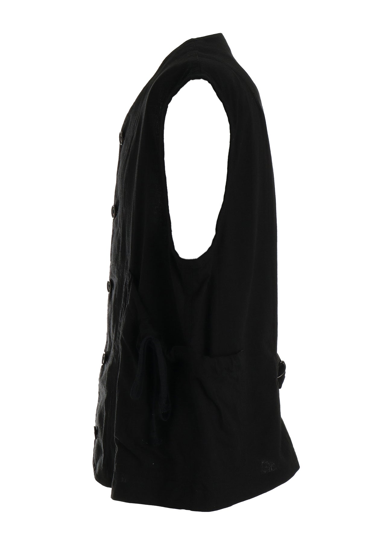 Cotton-Linen Poplin GATHERED POCKET VEST – THE SHOP YOHJI YAMAMOTO