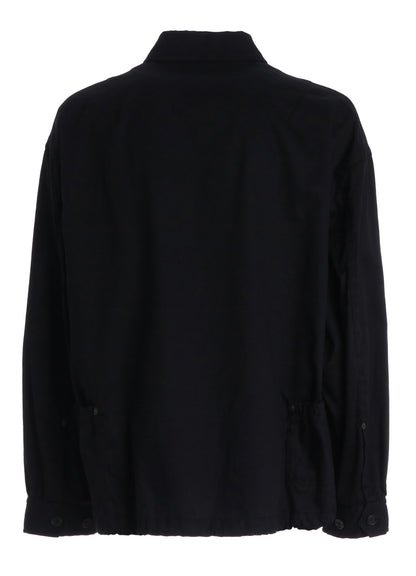 COTTON TWILL GATHERED POCKET BLOUSON