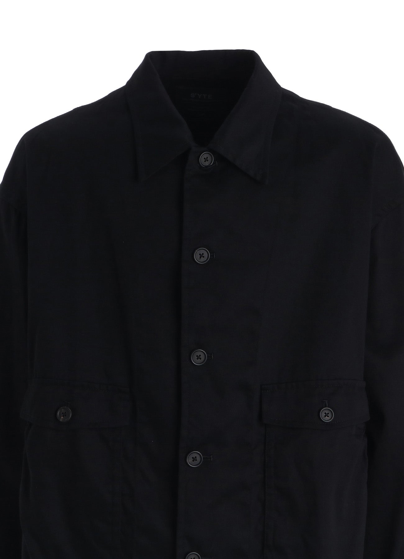 COTTON TWILL GATHERED POCKET BLOUSON