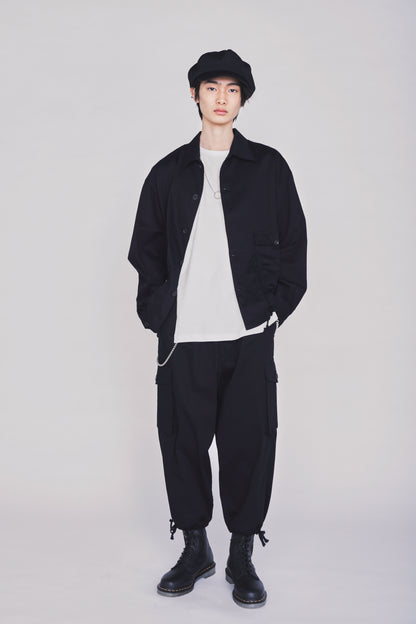 COTTON TWILL GATHERED POCKET BLOUSON