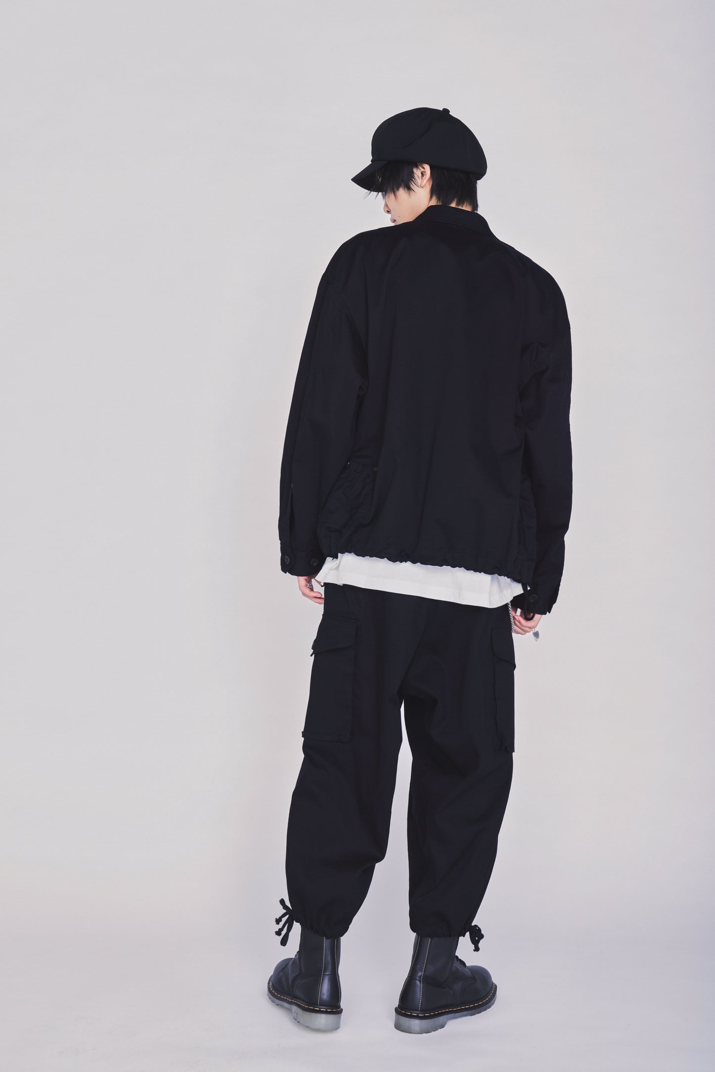 COTTON TWILL GATHERED POCKET BLOUSON
