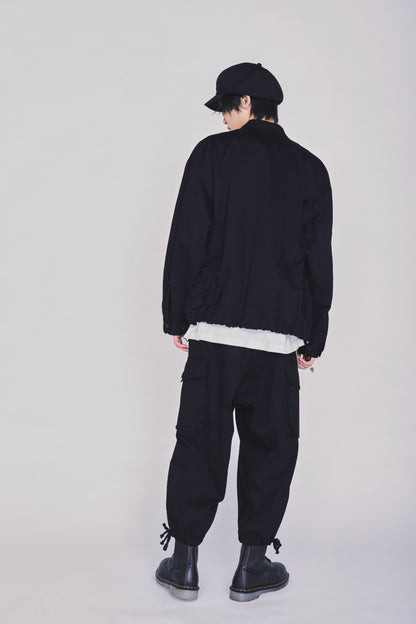 COTTON TWILL GATHERED POCKET BLOUSON