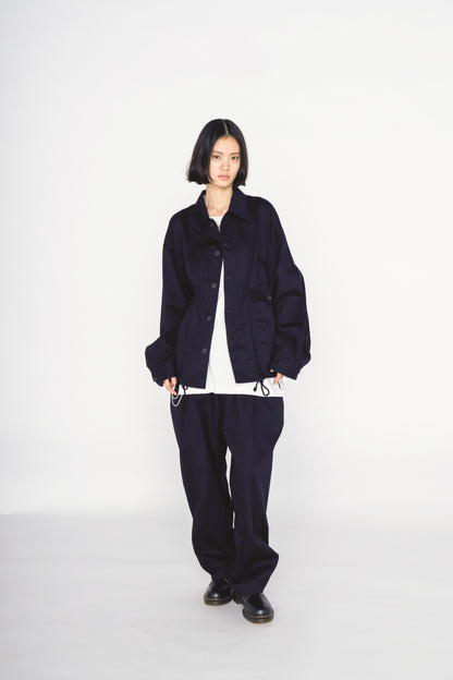 COTTON TWILL GATHERED POCKET BLOUSON