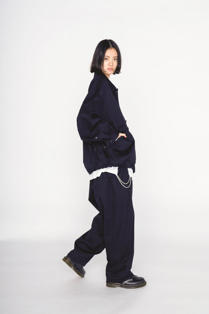 COTTON TWILL GATHERED POCKET BLOUSON