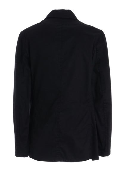 COTTON TWILL ASYMMETRIC POCKET JACKET