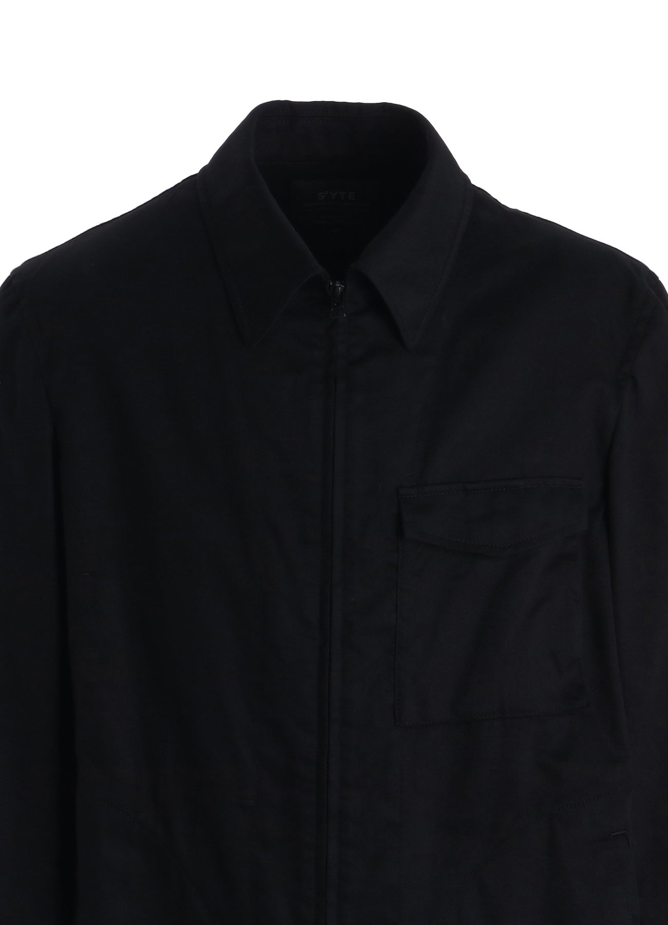 COTTON TWILL ASYMMETRIC POCKET JACKET