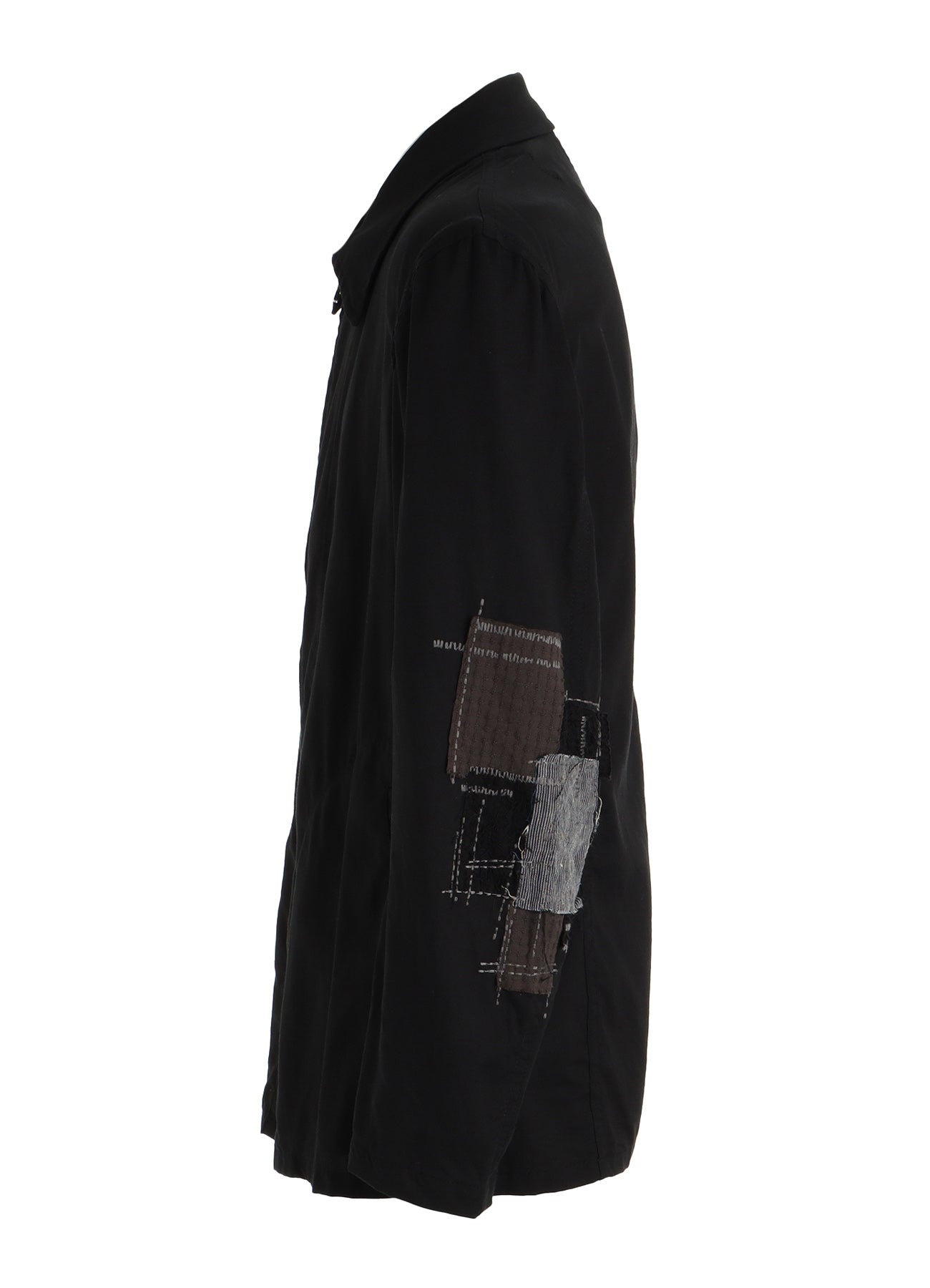 ORGANIC COTTON WASHER ZIP-UP BLOUSON WITH  SASHIKO EMBROIDERY
