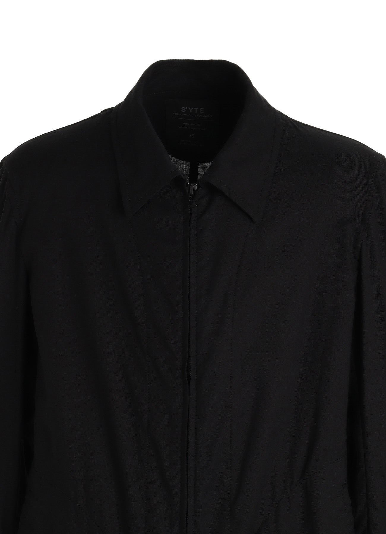 ORGANIC COTTON WASHER ZIP-UP BLOUSON WITH  SASHIKO EMBROIDERY