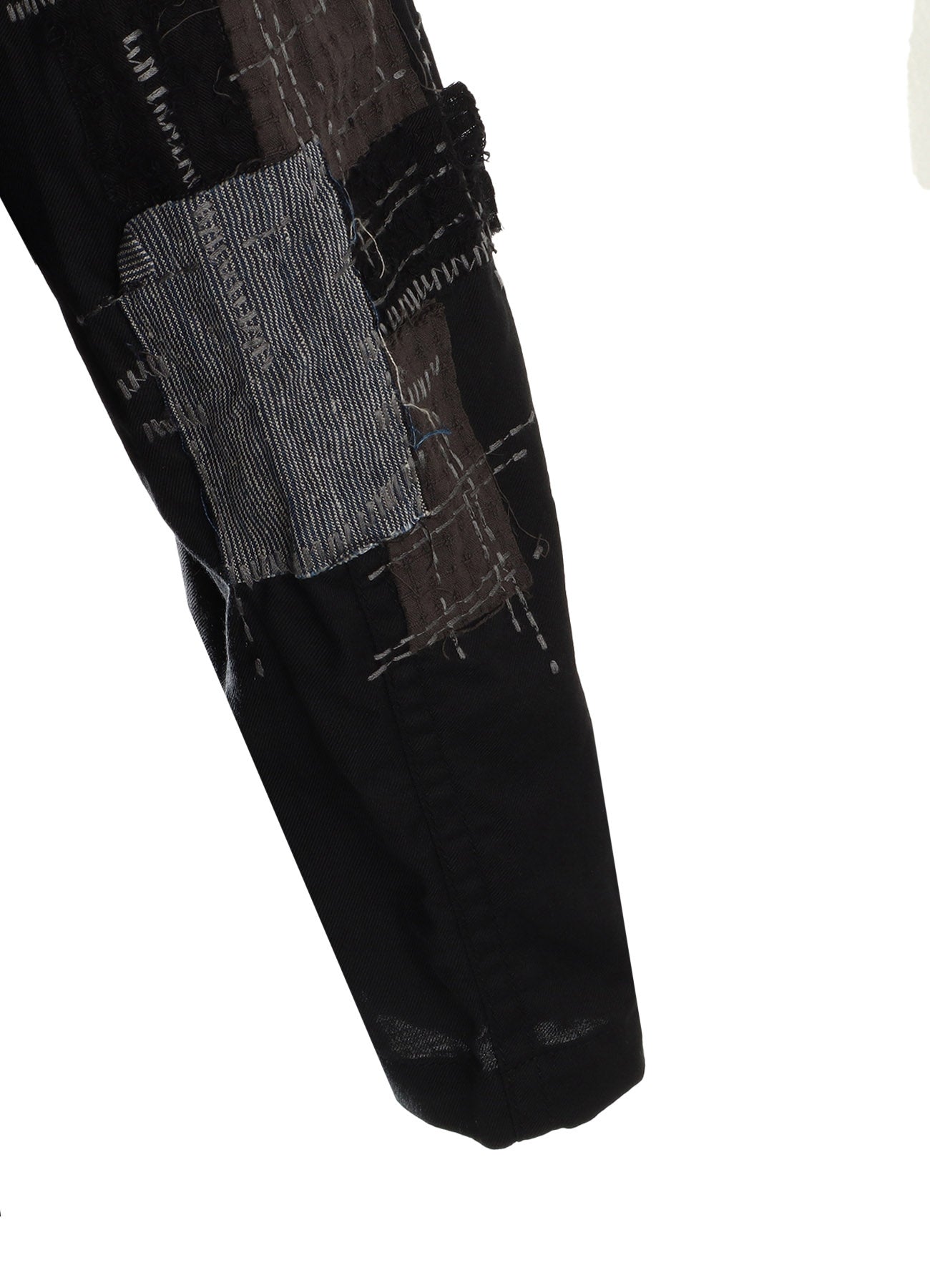 ORGANIC COTTON WASHER ZIP-UP BLOUSON WITH  SASHIKO EMBROIDERY