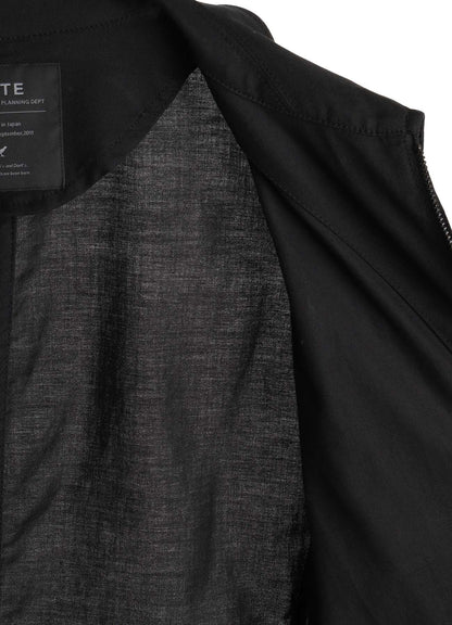 ORGANIC COTTON WASHER ZIP-UP BLOUSON WITH  SASHIKO EMBROIDERY