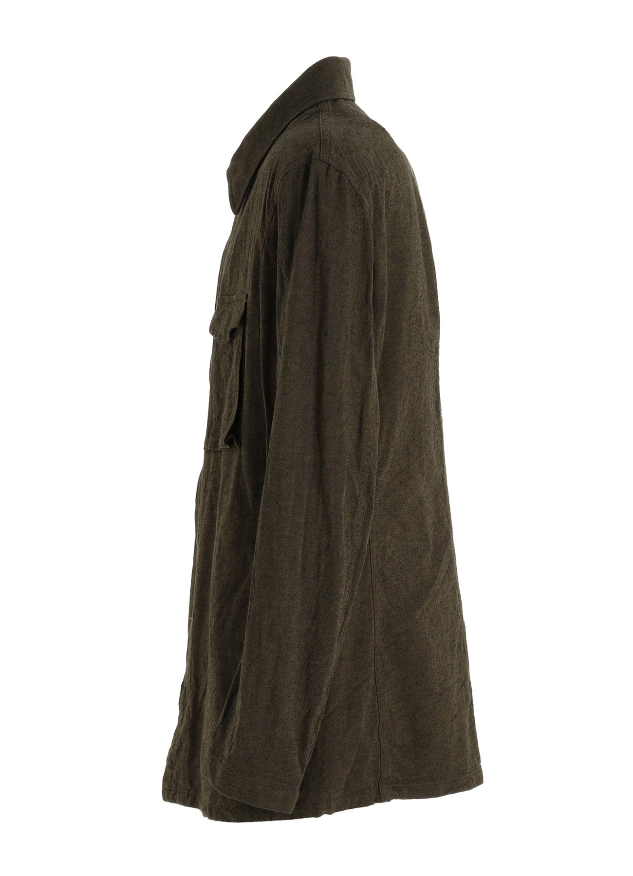 COTTON/LINEN CANVAS SOFRON ASYMMETRIC POCKET BLOUSON