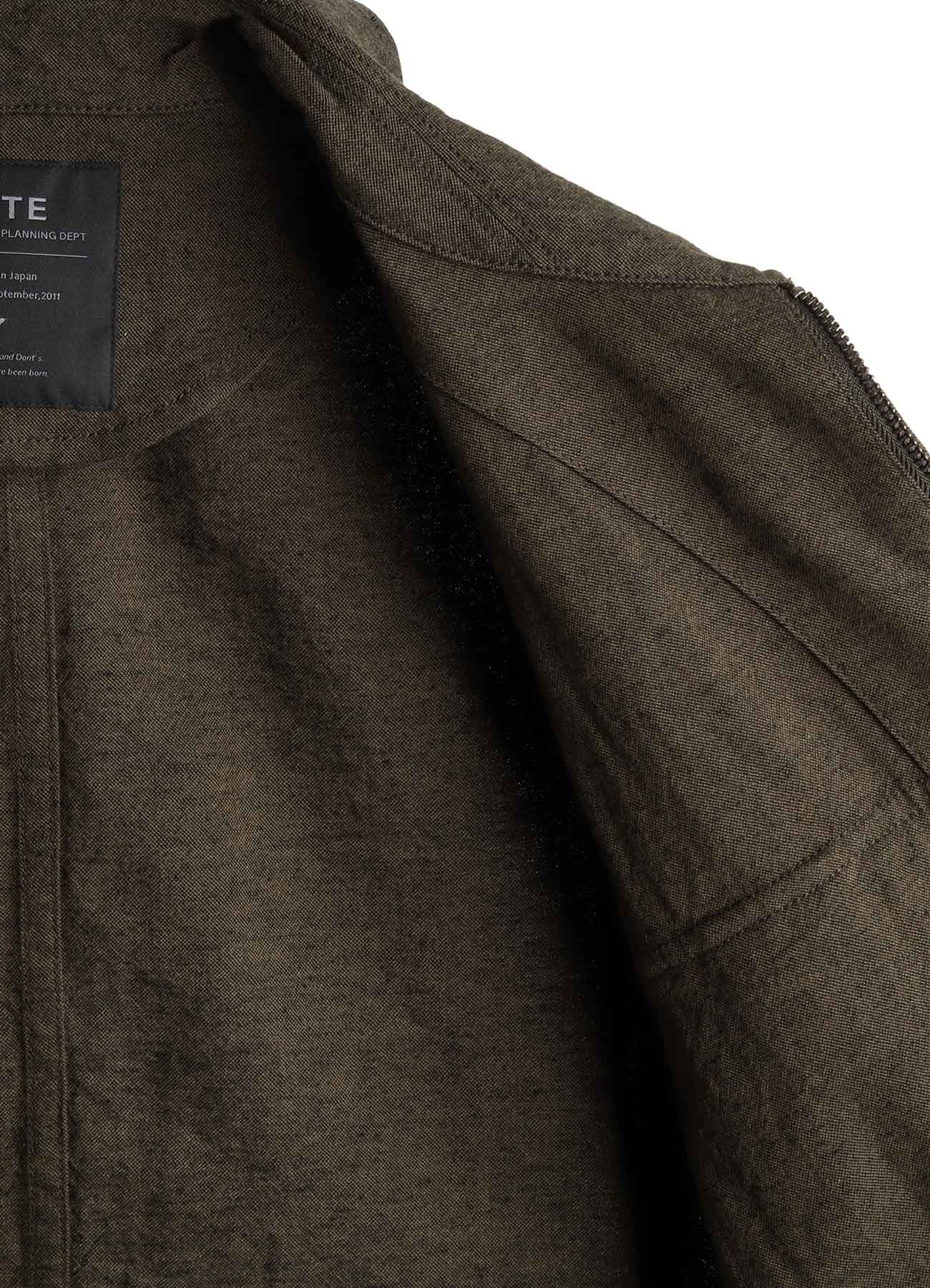 COTTON/LINEN CANVAS SOFRON ASYMMETRIC POCKET BLOUSON – THE SHOP