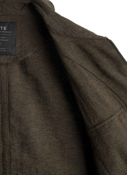 COTTON/LINEN CANVAS SOFRON ASYMMETRIC POCKET BLOUSON