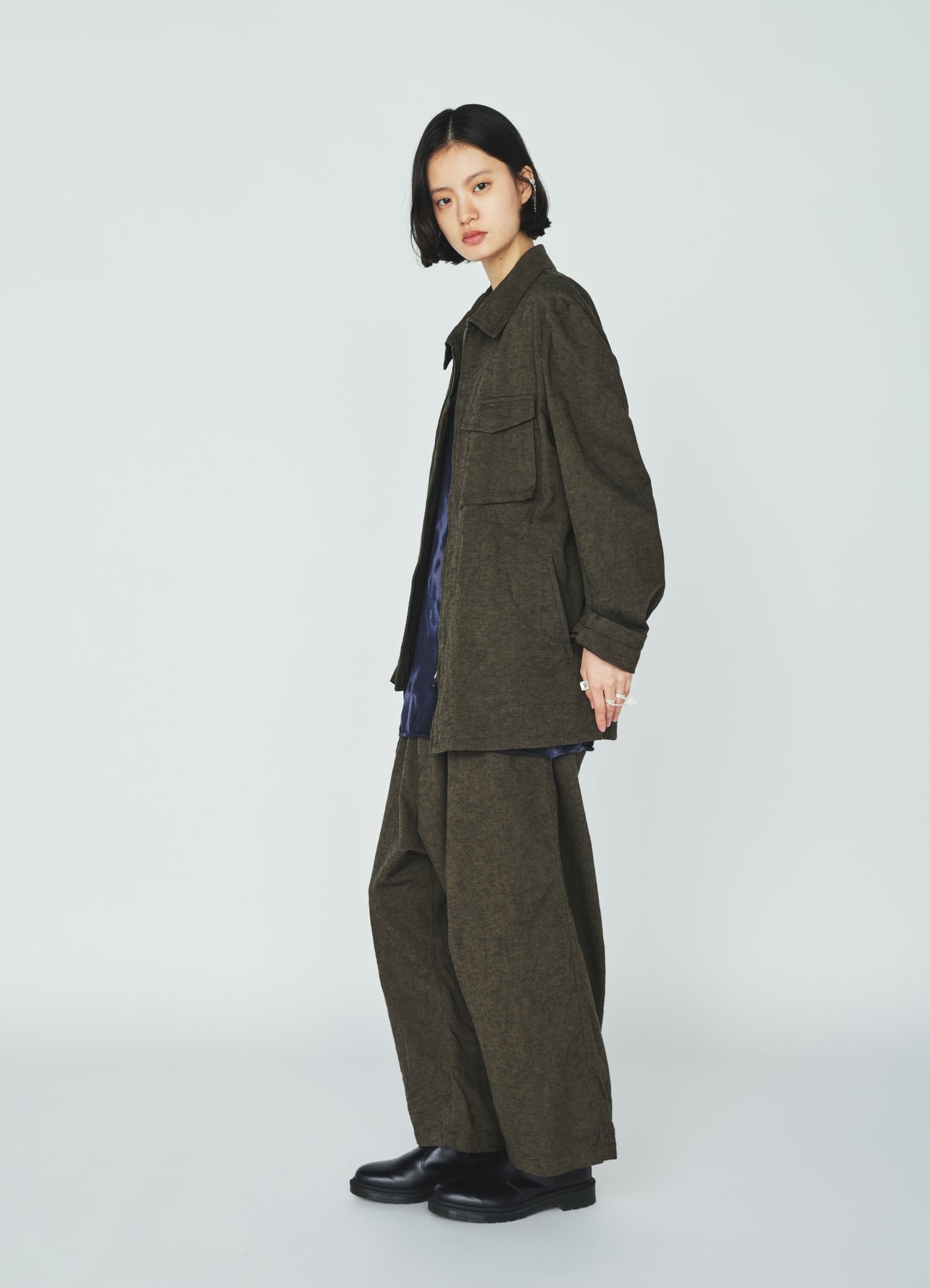 COTTON/LINEN CANVAS SOFRON ASYMMETRIC POCKET BLOUSON – THE SHOP