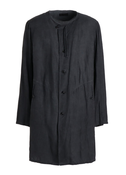 VIS/LI TWILL PIGMENT PRINT COLLARLESS LONG JACKET