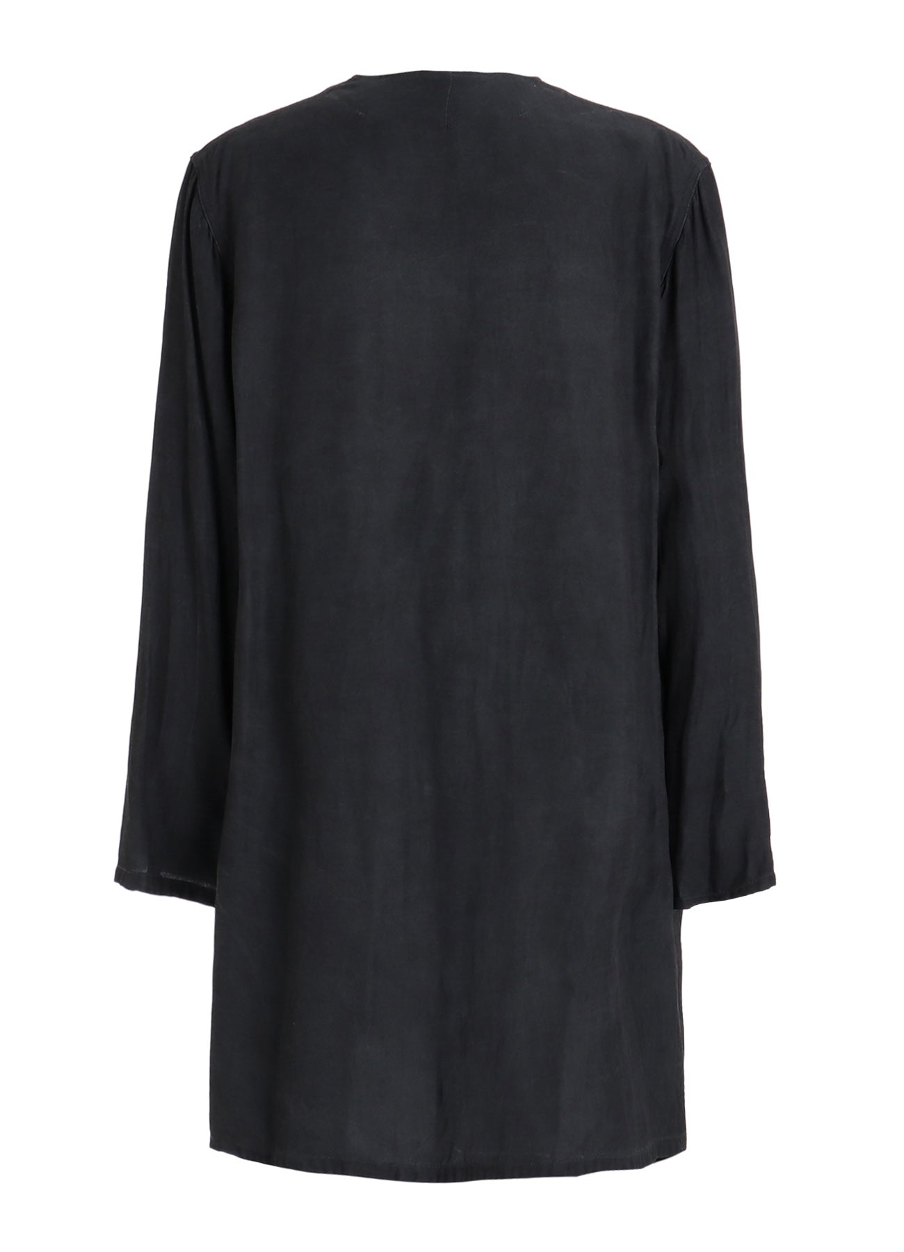 VIS/LI TWILL PIGMENT PRINT COLLARLESS LONG JACKET