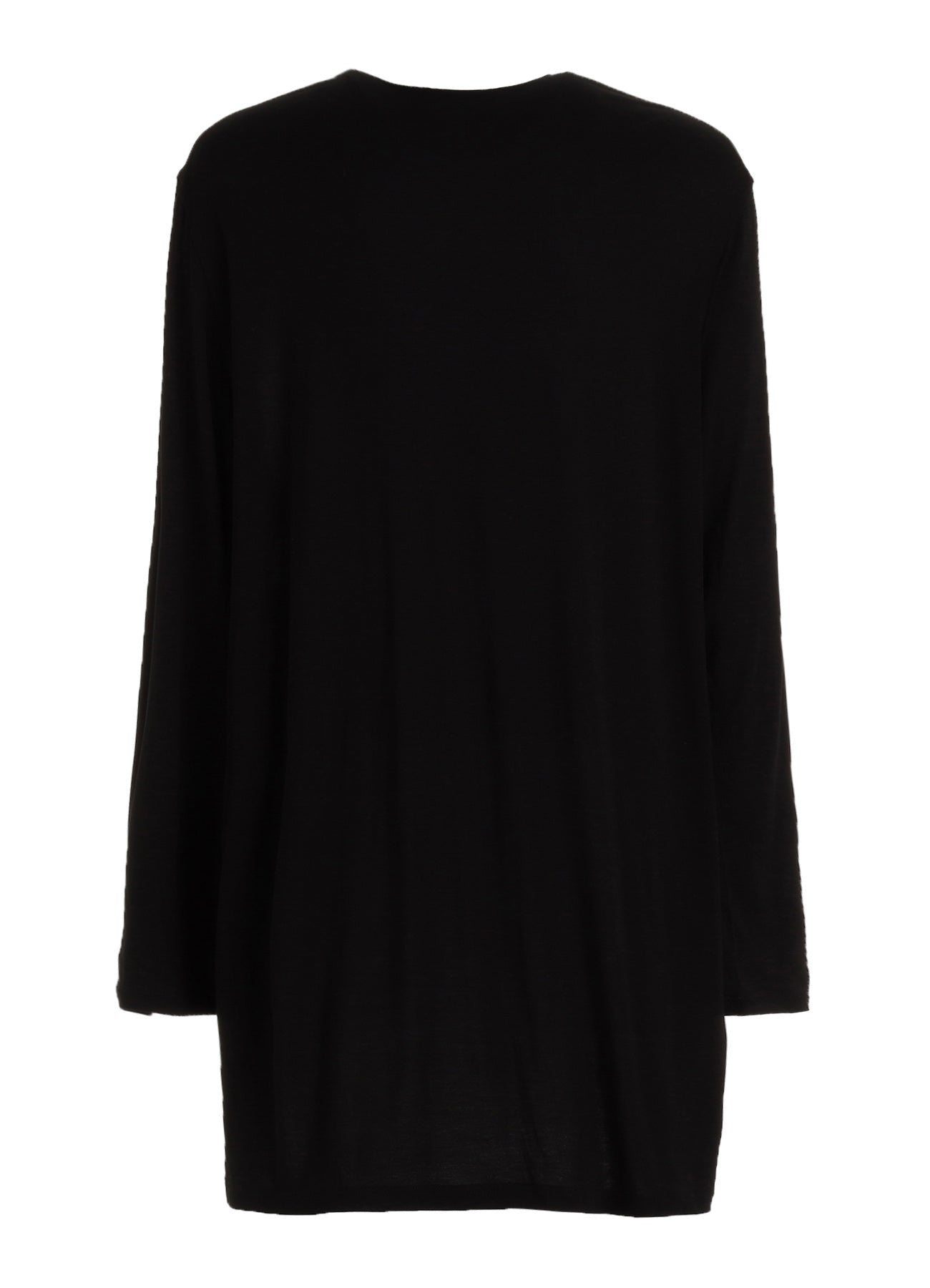 RAYON JERSEY COLLARLESS LONG JACKET