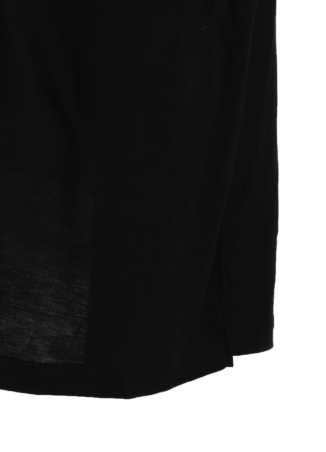 RAYON JERSEY COLLARLESS LONG JACKET