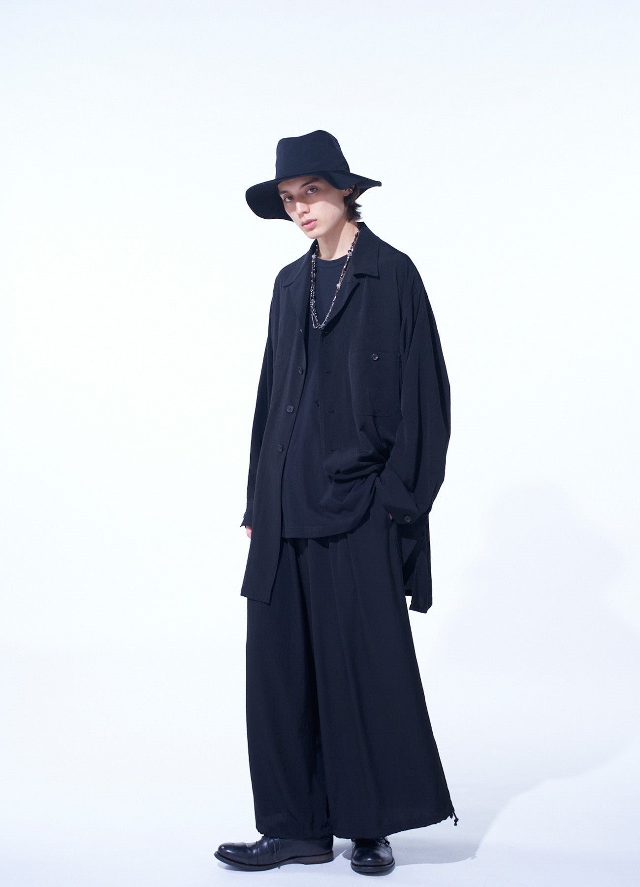 CREPE de CHINE LONG SHIRT BLOUSON – THE SHOP YOHJI YAMAMOTO