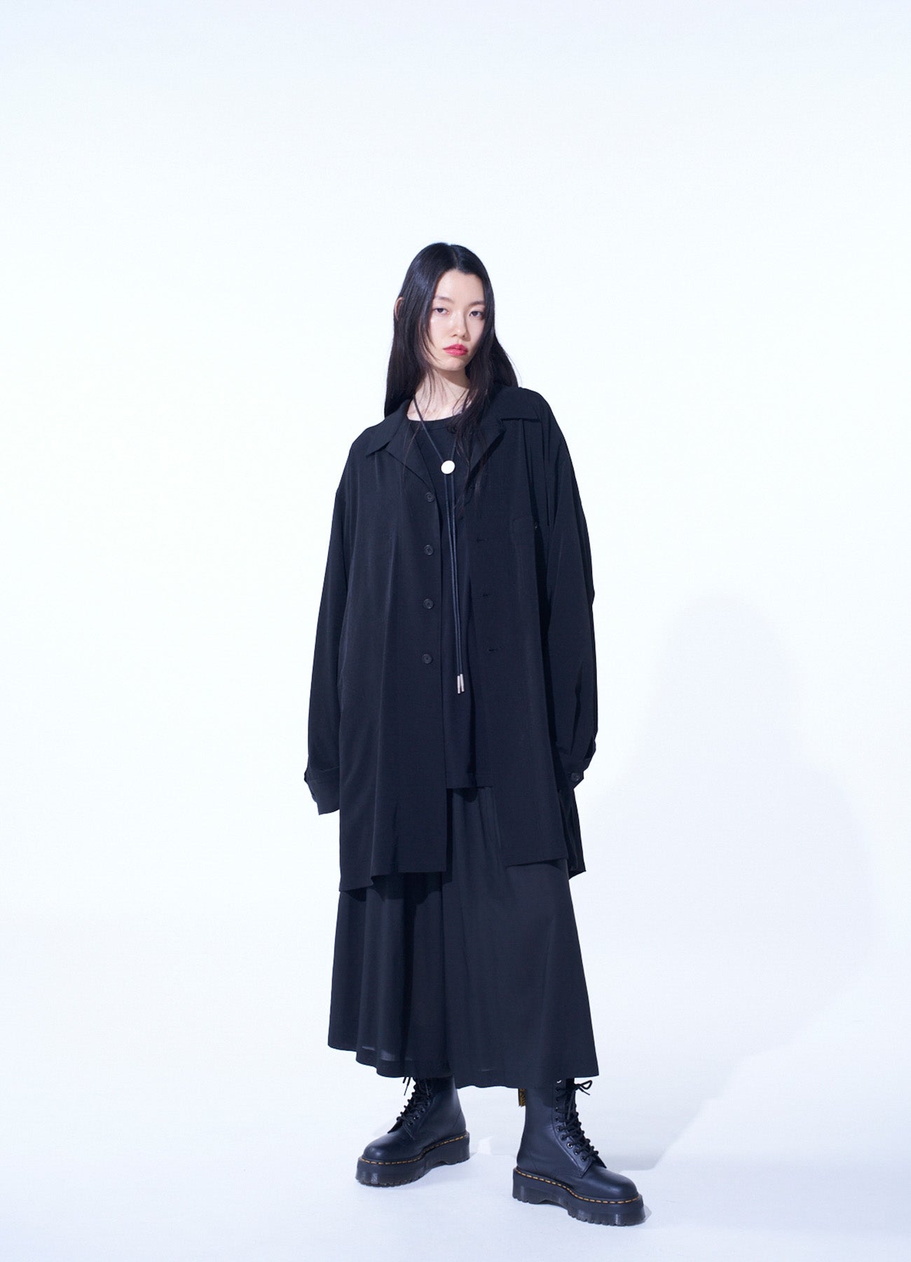 CREPE de CHINE LONG SHIRT BLOUSON