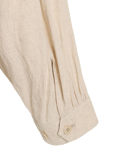 Cotton-Linen Poplin GATHERED POCKET BLOUSON