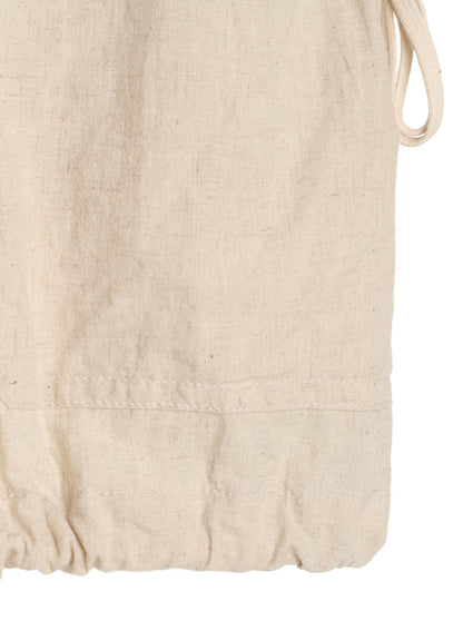 Cotton-Linen Poplin GATHERED POCKET BLOUSON