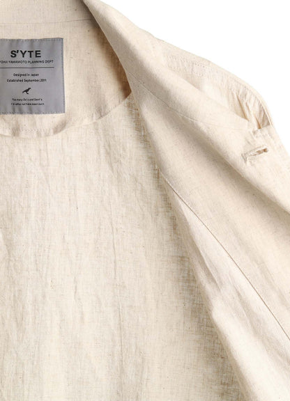 Cotton-Linen Poplin GATHERED POCKET BLOUSON
