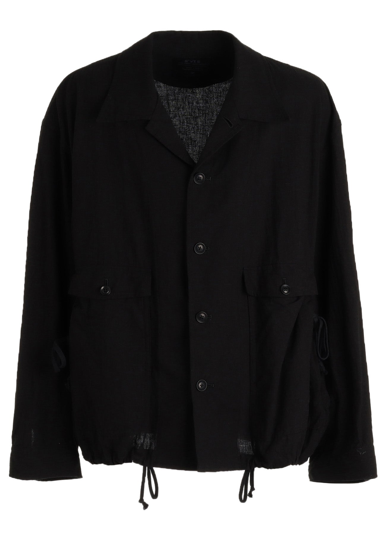 Cotton-Linen Poplin GATHERED POCKET BLOUSON – THE SHOP YOHJI YAMAMOTO