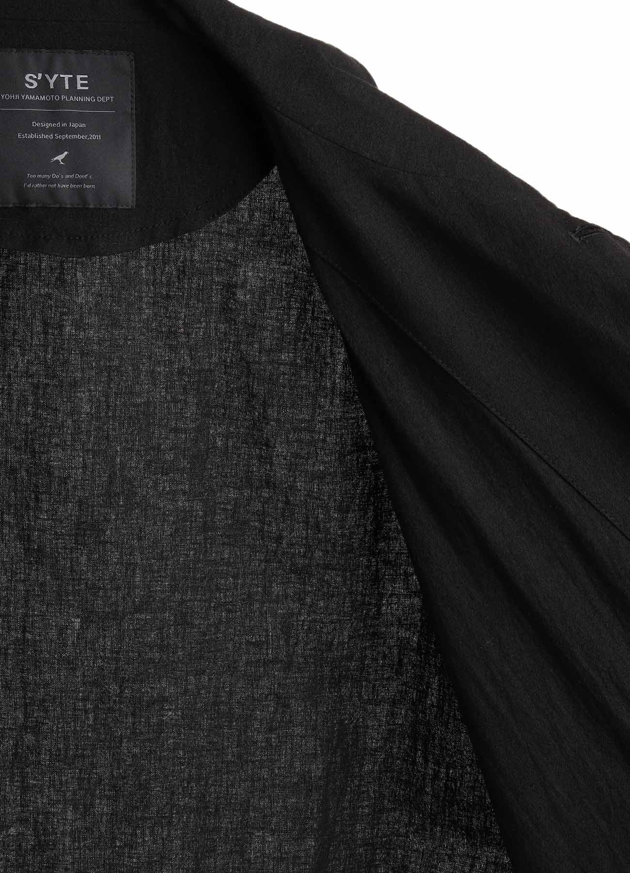 Cotton-Linen Poplin GATHERED POCKET BLOUSON