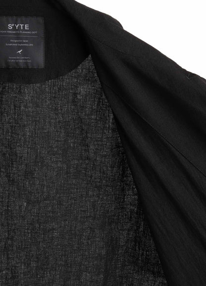 Cotton-Linen Poplin GATHERED POCKET BLOUSON