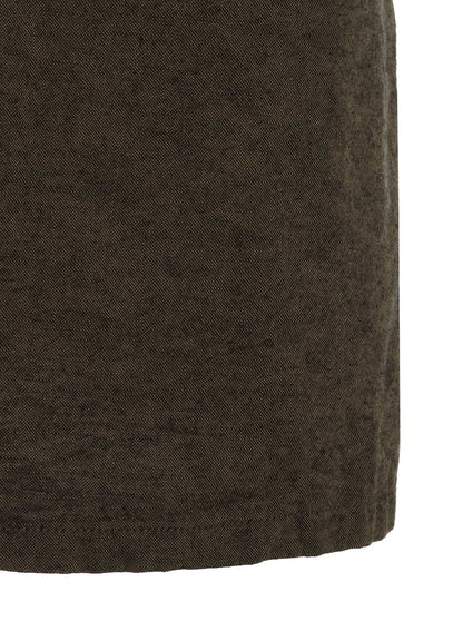 COTTON/LINEN CANVAS SOFRON OVERSIZED LONG SHIRT BLOUSON WITH WORK DETAIL