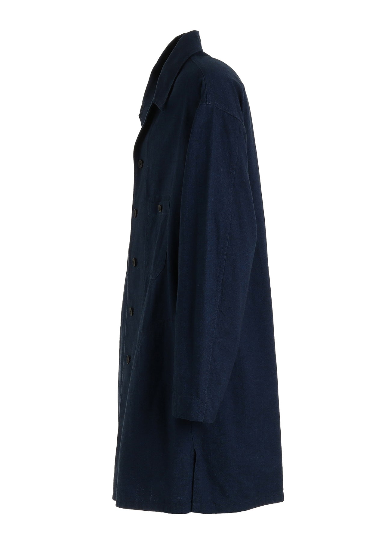 COTTON/LINEN CANVAS SOFRON OVERSIZED LONG SHIRT BLOUSON WITH WORK DETAIL