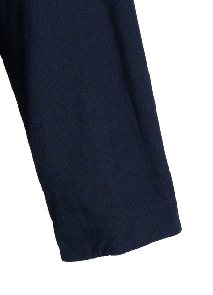 COTTON/LINEN CANVAS SOFRON OVERSIZED LONG SHIRT BLOUSON WITH WORK DETAIL