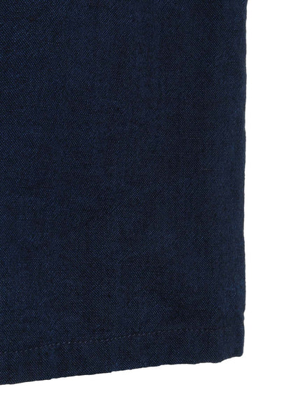 COTTON/LINEN CANVAS SOFRON OVERSIZED LONG SHIRT BLOUSON WITH WORK DETAIL