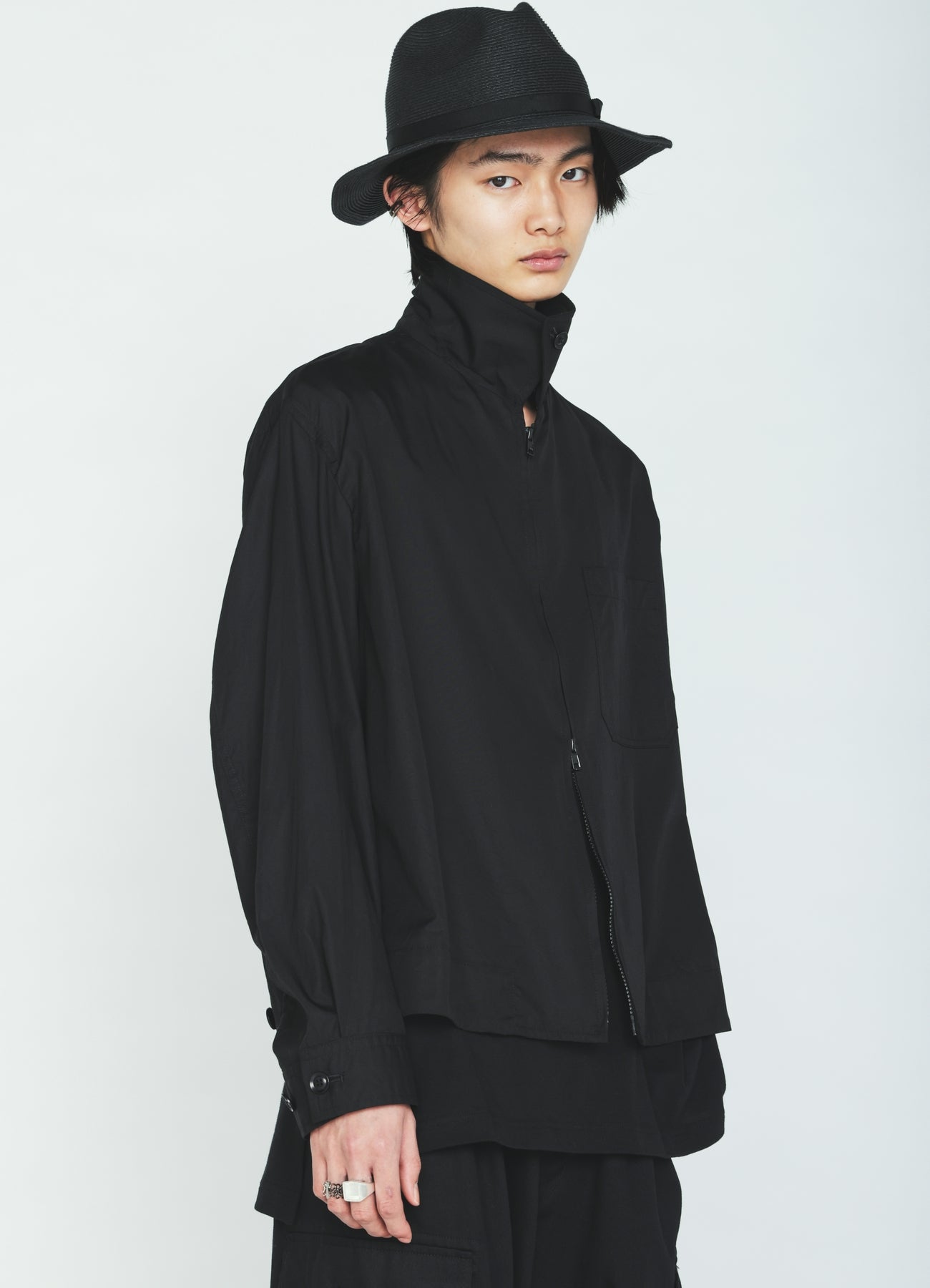 100/2 COTTON BROAD ZIP-UP BLOUSON – THE SHOP YOHJI YAMAMOTO 100/2 COTTON BROAD ZIP-UP BLOUSON – THE SHOP YOHJI YAMAMOTO