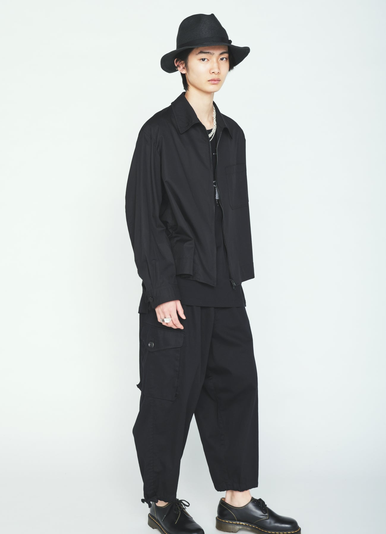 100/2 COTTON BROAD ZIP-UP BLOUSON